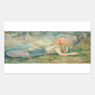 Berthe Morisot - Shepherdes Resting Rektangulärt Klistermärke