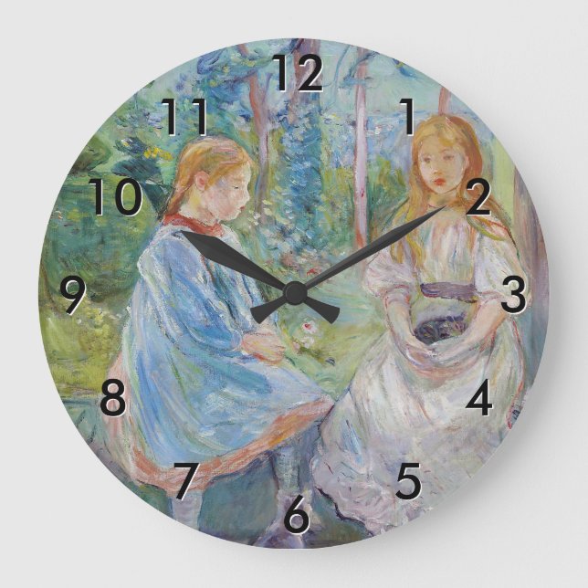 Berthe Morisot - Unga flickor vid fönstret Stor Klocka (Framsida)