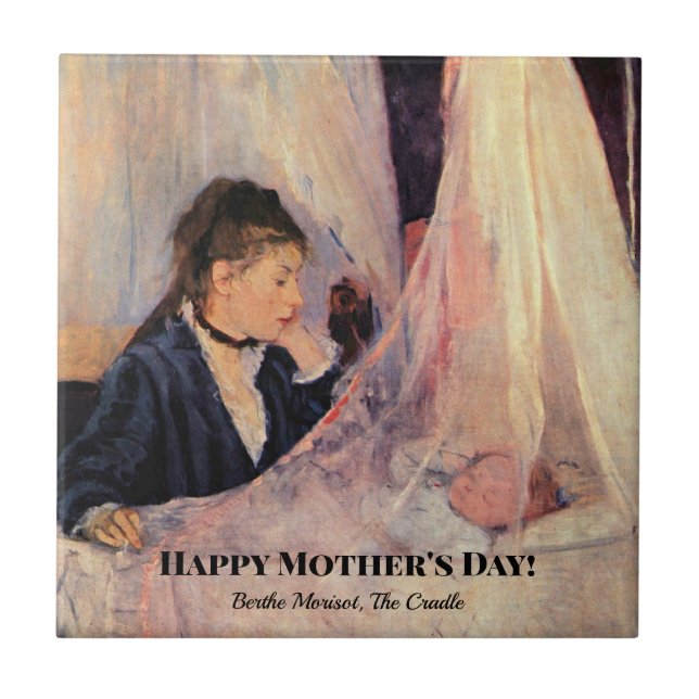 Berthe Morisot, vaggan, Kakelplatta (Framsidan)