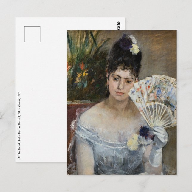 Berthe Morisot - vid balen Vykort (Fram/baksida)