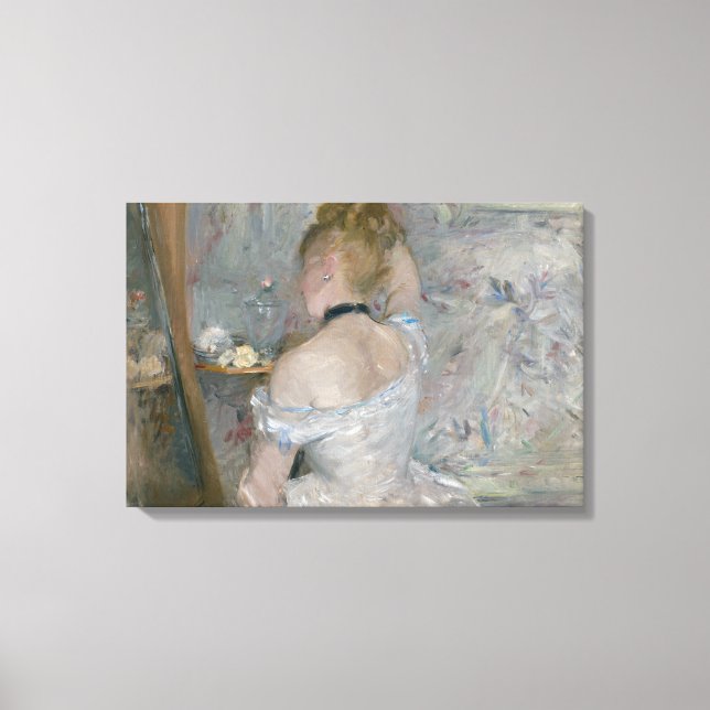 Berthe Morisot - Woman på hennes toalett Canvastryck (Framsida)