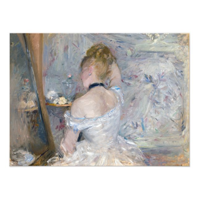 Berthe Morisot - Woman på hennes toalett Fototryck (Framsidan)