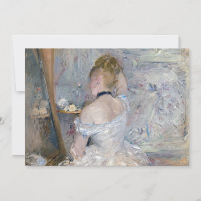Berthe Morisot - Woman på hennes toalett Inbjudningar (Framsida)