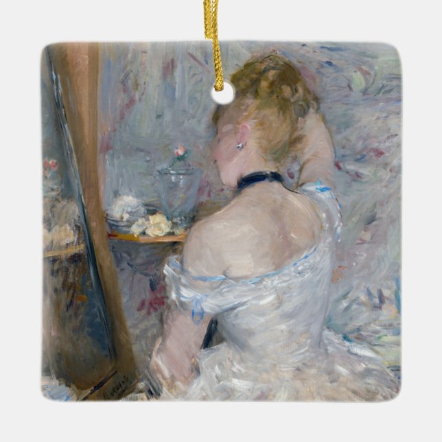 Berthe Morisot - Woman på hennes toalett Julgransprydnad Keramik (Framsida)
