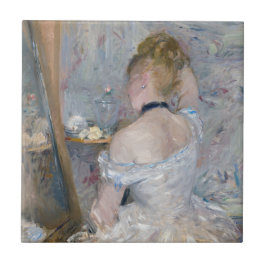 Berthe Morisot - Woman på hennes toalett Kakelplatta