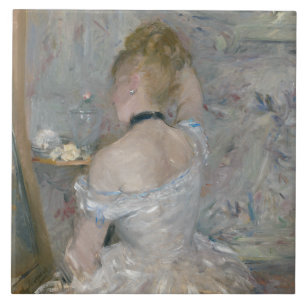 Berthe Morisot - Woman på hennes toalett Kakelplatta