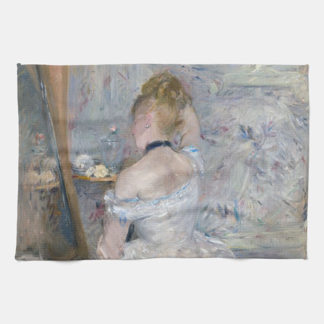 Berthe Morisot - Woman på hennes toalett Kökshandduk (Horisontell)