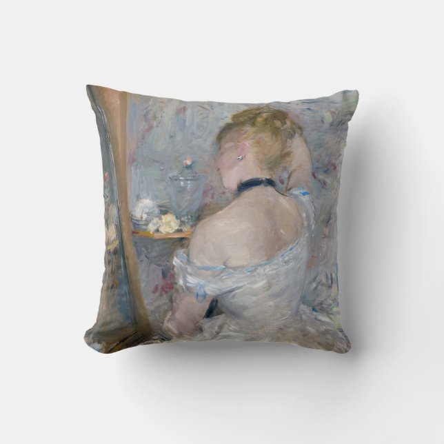 Berthe Morisot - Woman på hennes toalett Kudde (Framsida)