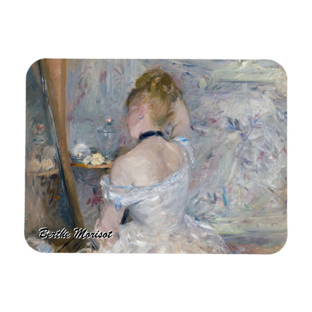 Berthe Morisot - Woman på hennes toalett Magnet (Horisontell)