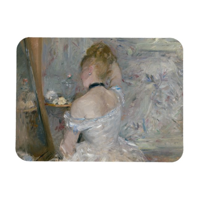 Berthe Morisot - Woman på hennes toalett Magnet (Horisontell)