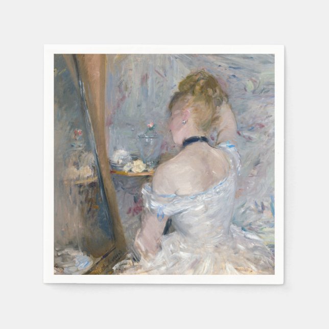 Berthe Morisot - Woman på hennes toalett Pappersservett (Framsidan)
