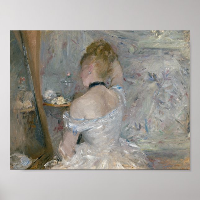 Berthe Morisot - Woman på hennes toalett Poster (Framsidan)