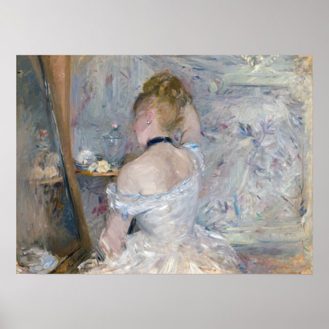 Berthe Morisot - Woman på hennes toalett Poster (Framsidan)