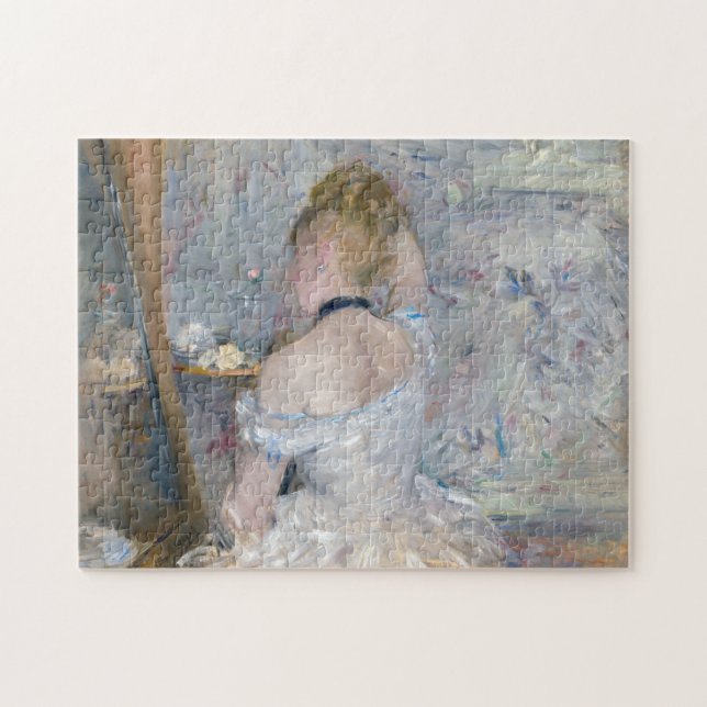 Berthe Morisot - Woman på hennes toalett Pussel (Horisontell)