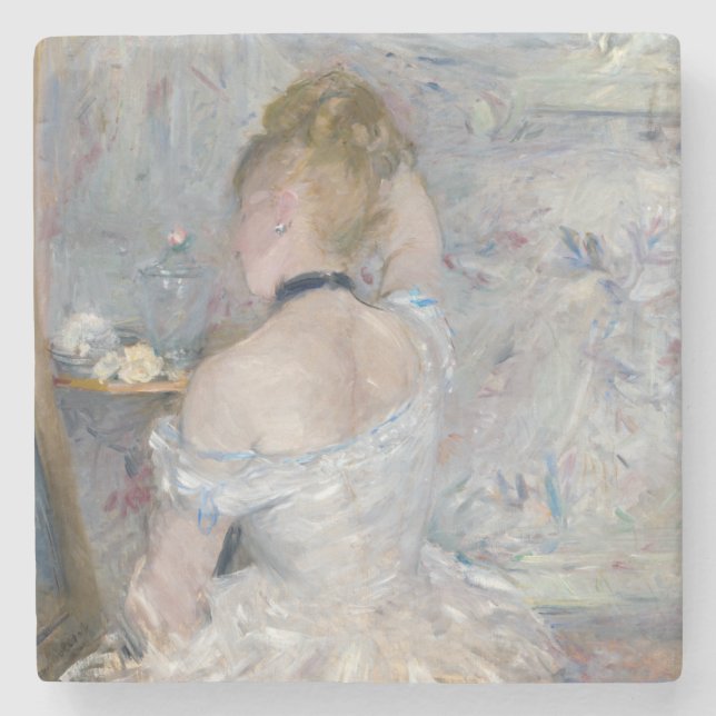 Berthe Morisot - Woman på hennes toalett Stenunderlägg (Framsidan)