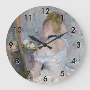 Berthe Morisot - Woman på hennes toalett Stor Klocka