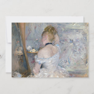 Berthe Morisot - Woman på hennes toalett Tack Kort