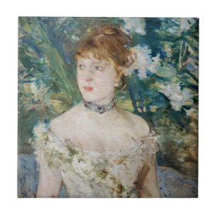 Berthe Morisot - Young Girl in a Boll Gown Kakelplatta