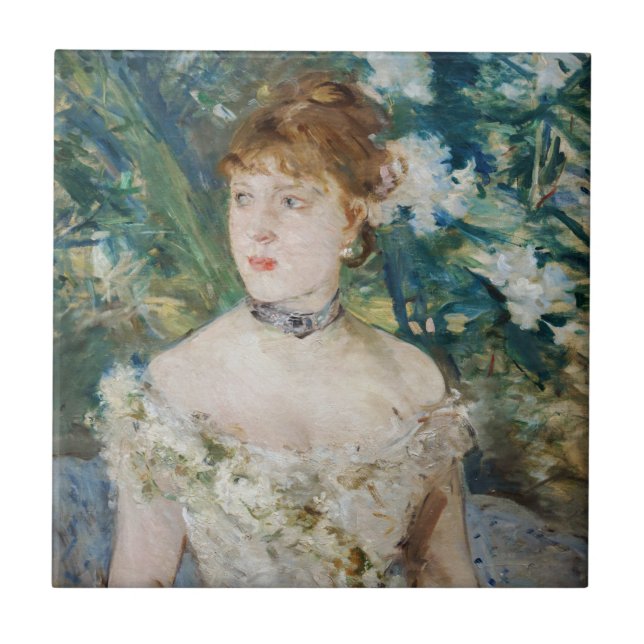 Berthe Morisot - Young Girl in a Boll Gown Kakelplatta (Framsidan)