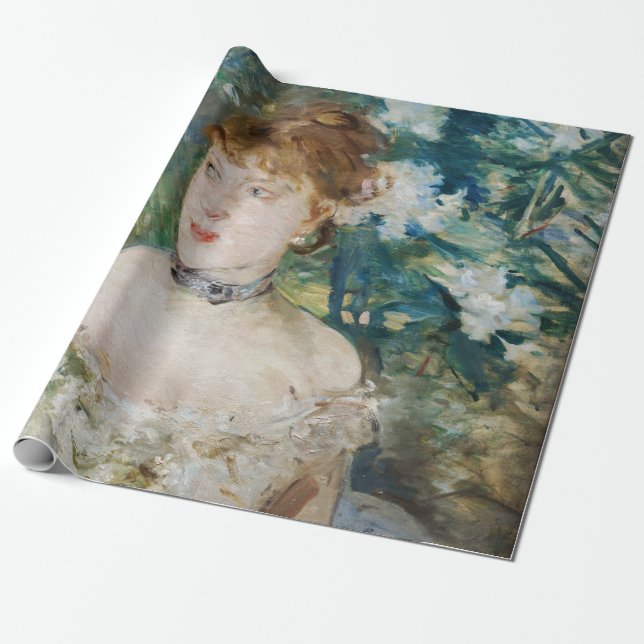 Berthe Morisot - Young Girl in a Boll Gown Presentpapper (Utrullad)