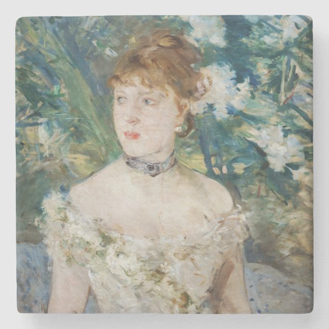 Berthe Morisot - Young Girl in a Boll Gown Stenunderlägg (Framsidan)