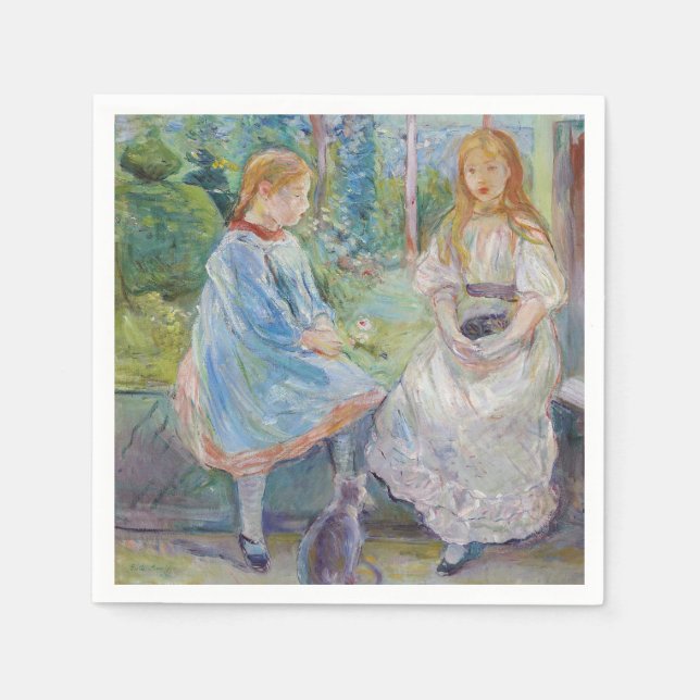 Berthe Morisot - Young Girls at at the Window Pappersservett (Framsidan)