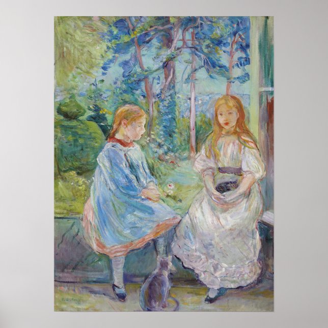 Berthe Morisot - Young Girls at at the Window Poster (Framsidan)