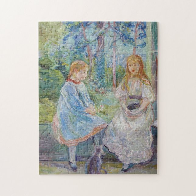 Berthe Morisot - Young Girls at at the Window Pussel (Vertikal)