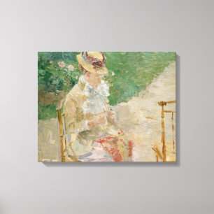 Berthe Morisot - Young Woman Knitting Canvastryck