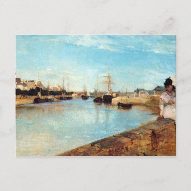 Berthe Morisots hamn i Lorient Vykort (Framsida)
