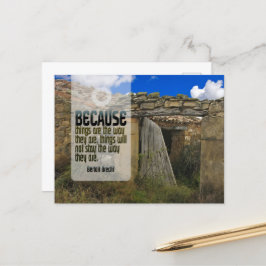 Bertolt Brecht inspirationcitat "Change" Vykort