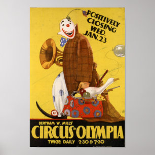 Bertram Mills Circus i Olympia Poster
