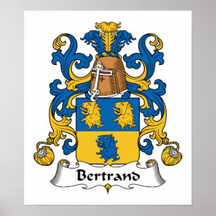 Bertrand familjvapensköld poster
