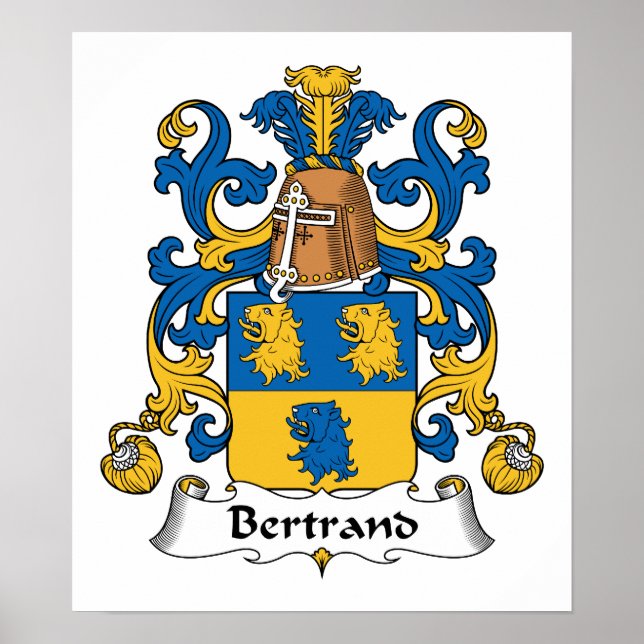 Bertrand Family Crest Poster (Framsidan)