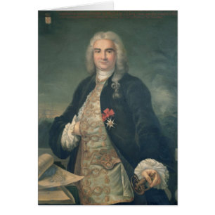 Bertrand-Francois Mahe de la Bourdonnais Hälsningskort