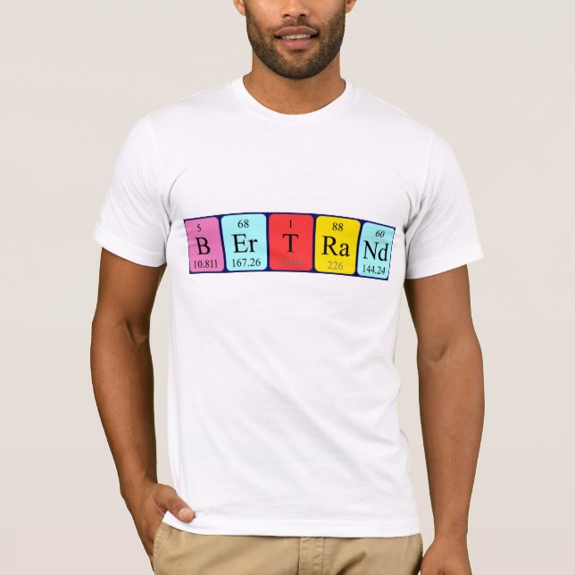 Bertrand, periodisk skjorta bord namn t-shirt (Framsida)