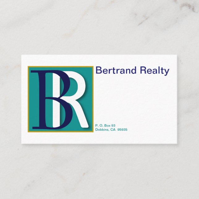 Bertrand Realty-Affärskort Visitkort (Framsida)