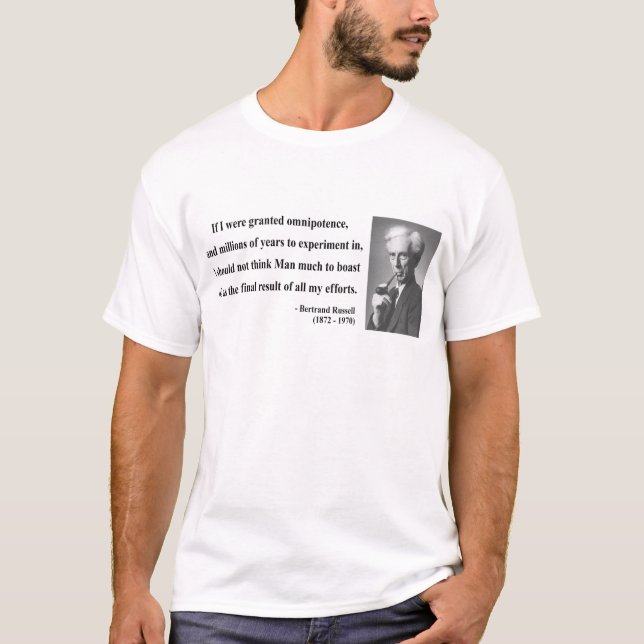 Bertrand Russell citationstecken 4b Tee Shirt (Framsida)
