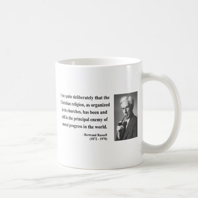 Bertrand Russell citationstecken 5b Kaffemugg (Höger)
