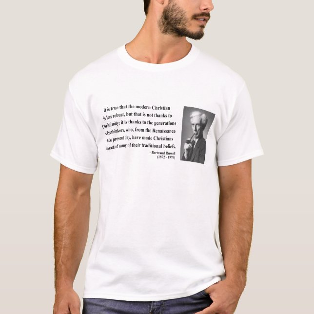 Bertrand Russell citationstecken 6b Tee Shirt (Framsida)