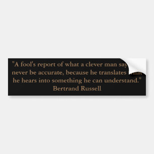 Bertrand Russell Fools rapport Bildekal
