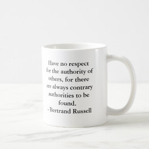 Bertrand Russell - myndighet Kaffemugg