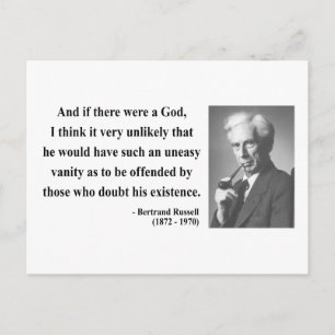 Bertrand Russell Quote 3b Vykort