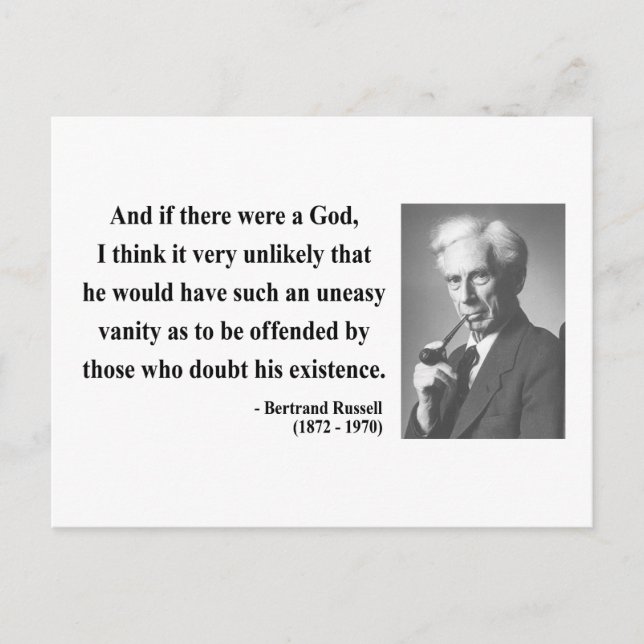 Bertrand Russell Quote 3b Vykort (Framsida)