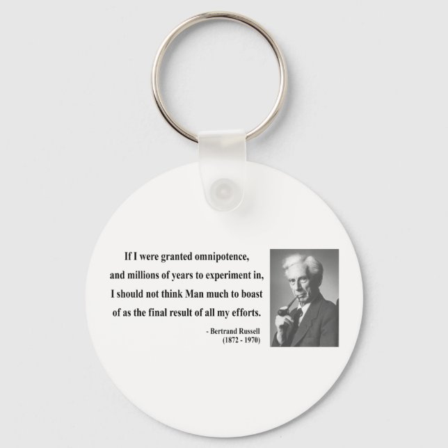 Bertrand Russell Quote 4b Nyckelring (Framsida)