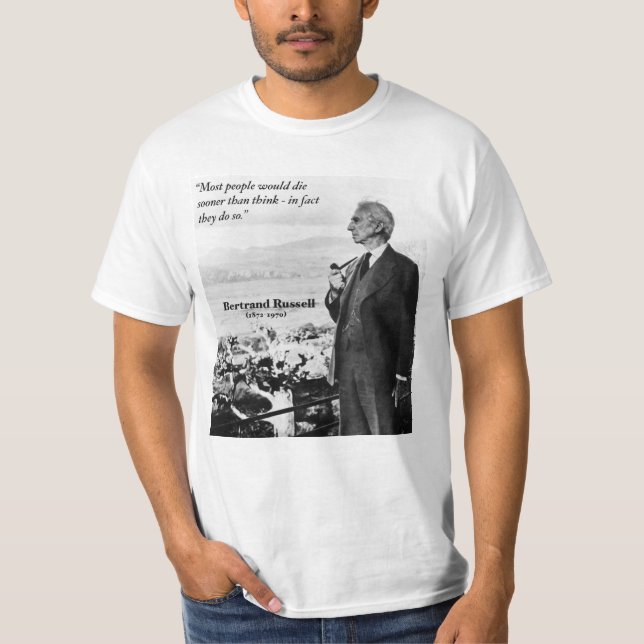 Bertrand Russell T Shirt (Framsida)