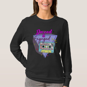 Berusad Förlovad Retro 90-tal Brud Brudgum Kassett T Shirt
