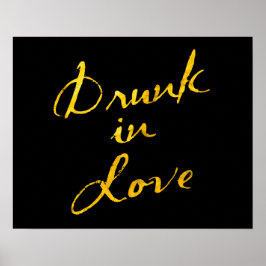 Berusad i kärlek Affisch - svart