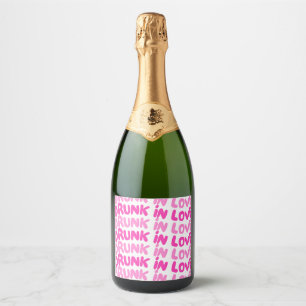 Berusad i Kärlek Champagneflasketikett