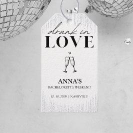 Berusad i kärlek Glitter Sängvätning Presentetikett